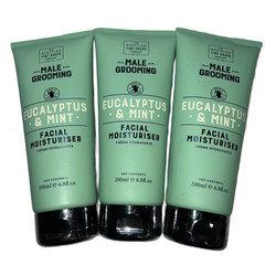 3x Scottish Fine Soap Company Eucalyptus & Mint Male Facial Moisturisers 200ml
