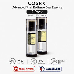 COSRX Snail Mucin 74% Niacinamide 5% Dual Essence 80ml x2 Anti-Aging K-Beauty