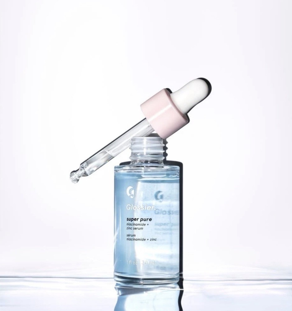 NIB Glossier SUPER PURE Niacinamide + Zinc Face Facial Serum 30ml/1oz Full Size