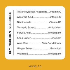 Medix 5.5 Vitamin C Cream + Niacinamide Brightening Lotion 15 Fl Oz