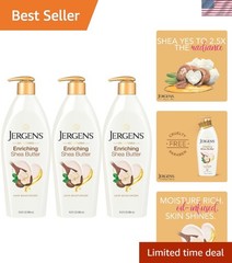 Shea Butter Hand & Body Lotion – Pack of 3, 16.8 Oz, Radiant Glow Moisturizer