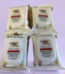 Power Stick 4 Pack Face & Body Wipes Paradise Breeze 30ct/pk Travel Pack SEALED