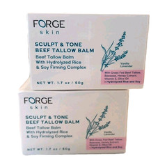 2 PACK Forge Skin Sculpt & Tone BEEF TALLOW Balm Vanilla Lavender 1.7 oz NEW