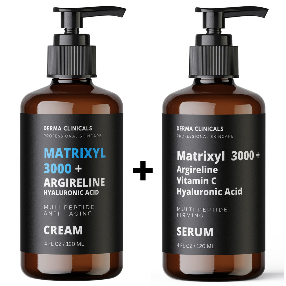 2 Pk – Matrixyl 3000, Argireline Hyaluronic Acid AntiAging Wrinkle SERUM + CREAM