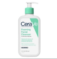 CeraVe Foaming Facial Cleanser 12 fl oz Face Wash for Normal to Oily Skin