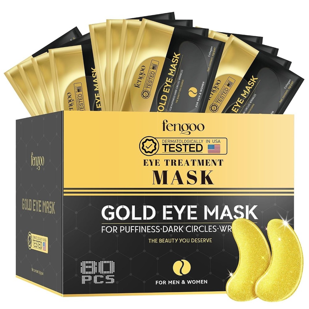 80 PCS 24K Gold Collagen Under Eye Patches & Smile Line Patches