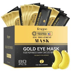 80 PCS 24K Gold Collagen Under Eye Patches & Smile Line Patches