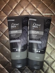 Dove Men+Care Exfoliating Body & Face Scrub Charcoal 9 oz Sealed Lot Of 2