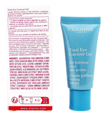 CLARINS TOTAL EYE CONTOUR GEL 20 ML./ 0.6 OZ. NEW IN BOX INNER SEALED