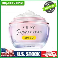 Olay Face Cream Super Serum Cream Lightweight Face Moisturizer SPF 30, 1.7oz