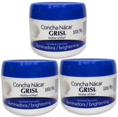Grisi MOTHER OF PEARL Skin Lightening Cream CONCHA NACAR Aclarante 3.8 oz 3-Pack
