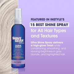 One &lsquo;n Only Shiny Silver Ultra Shine Spray – Purple Hair 4 Fl Oz (Pack of 1)