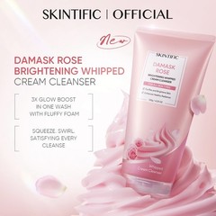 SKINTIFIC Niacinamide Brightening Facial Cleanser Damask Rose Face Wash (120g)