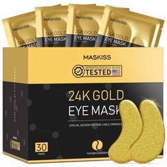 Maskiss 24k Gold Under Eye Patches (30 Pairs), Eye Mask, Collagen Skin Care Prod