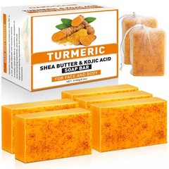 OAKDOLCHE 5 Pack Turmeric Kojic Acid Soap Bars(80g) – 2.82 Ounce (Pack of 5)