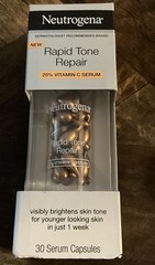 Neutrogena Rapid Tone Repair 20% Vitamin C Serum Capsules 30 Ct Brighten Skin