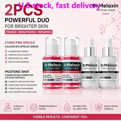 NEW Dr.Melaxin Cemenrete Two set Cyano Pink Spicule Serum with Calcium skin care