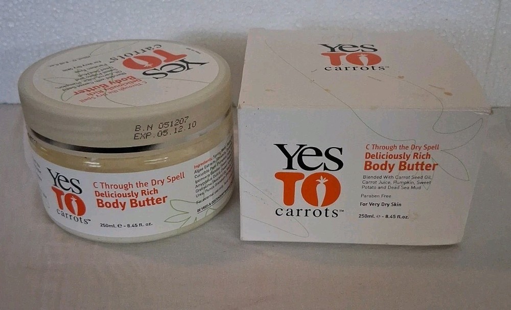 New! Sealed Yes To Carrots Body Butter NIB 8.45 fl oz Carrot Seed Oil