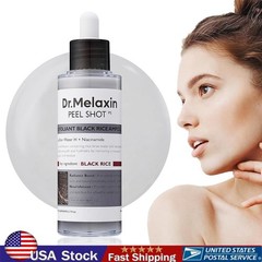 Dr.Melaxin Rice Black Peel Black • Shot Rice Exfoliant Ampoule FaceandBody US