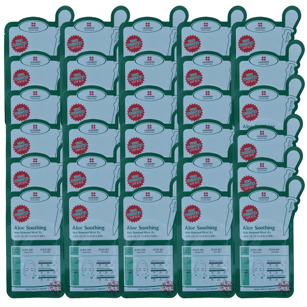 LEADERS Insolution Aloe Soothing Skin Renewal Mask Rx 30 sheets