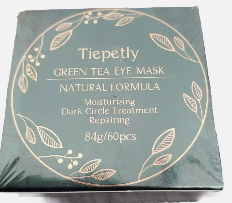 Tiepetly Green Tea Eye Mask Natural Formula 60 pcs. Dark Circle Treatment NEW