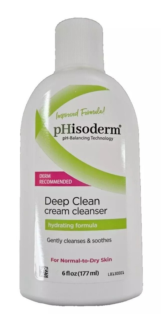 3 Pack Phisoderm Deep Clean Cream Cleanser Normal to Dry Skin Soothing 6 oz Each