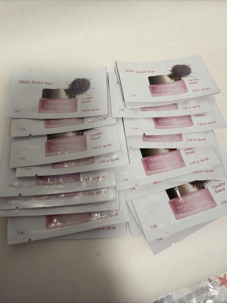 40pcs X CLARINS Multi-Active Jour Antioxidant Day Cream Packets 2ml/0.06oz