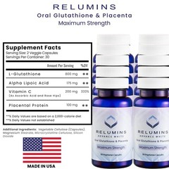 Relumins Advance White Oral Glutathione White Caps w/ Rose Hips 10 Bottles