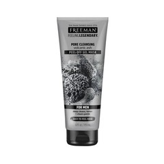 FREEMAN Pore Clearing Volcanic Ash Peel-Off Gel 6 Fl Oz (Pack of 1), Black