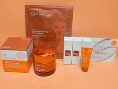 Dr. Dennis Gross Vitamin C bundle full size face cream+3 travel .25 sizes+mask