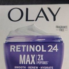 Olay Retinol 24 Max Face & Neck Moisturizer 2X Peptides Fragrance-Free