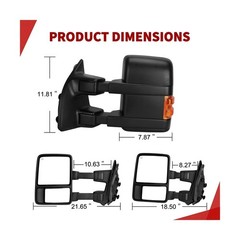 Tow Mirror – Pwr Heated & Fold – For Ford F250-550 2008-2016 Right
