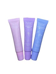 She Makeup Lip Balm Set of 3 Peach Grape and Blueberry Scented Lip Balm Set
