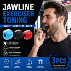 3PCS Jawline Exerciser Mouth Exercise Fitness Ball Neck Face Jaw Trainer Toning