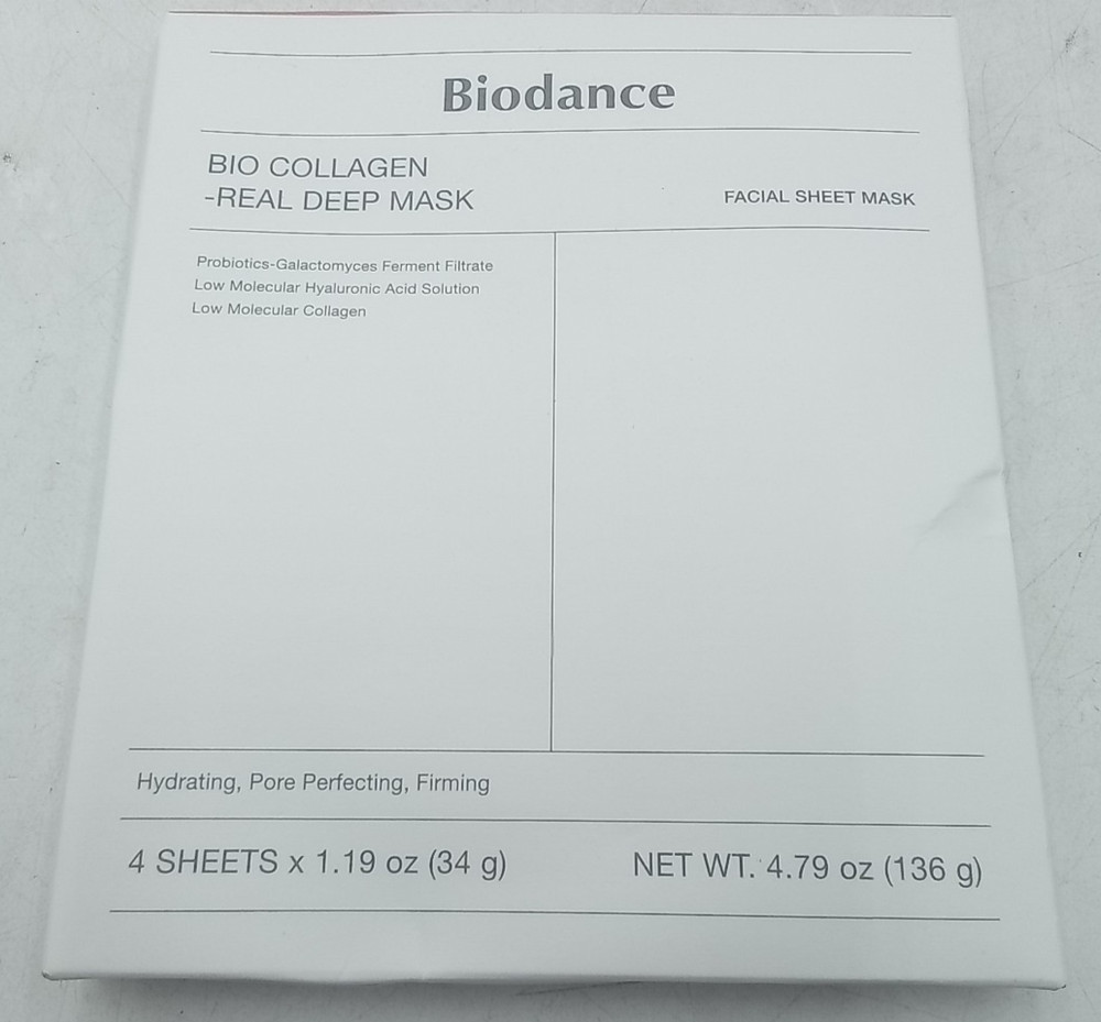 BIODANCE Bio-Collagen Real Deep Facial Sheet Mask Set 4 Count Exp 4/28
