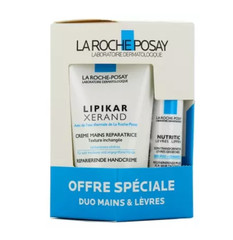 La Roche Posay Lipikar Xerand Hand Cream 50ml + NUTRITIC Lip Balm 4.7ml DUO Kit