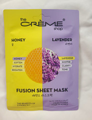 The Crème Shop Honey + Lavender Fusion Sheet Mask Face Cruelty-Free 6pc