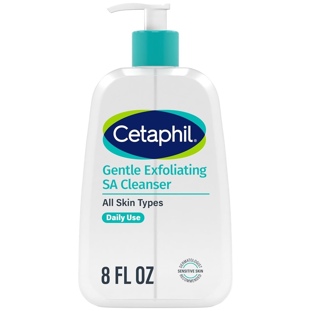 Cetaphil SA Gentle Exfoliating Face Wash, Salicylic Acid Cleanser, 8 fl oz .