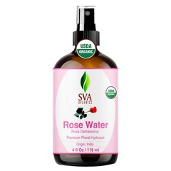 SVA ORGANICS Rose Water 4oz (118 ml) Refreshing 4 Fl Oz (Pack of 1)