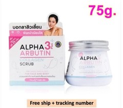 Alpha Arbutin 3+ Collagen Cream Scrub Precious Skin Thailand Acne Dead Skin 75g