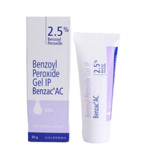 Galderma Benzoyl Peroxide 2.5% Benzac AC Gel 30 gm for Acne, Pimples Free Ship