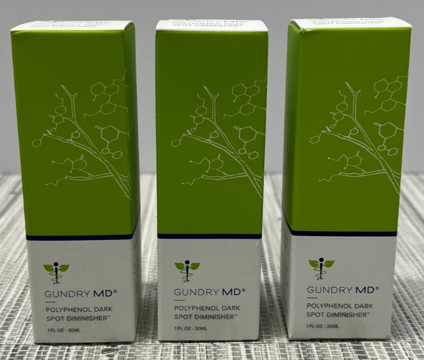 Lot of 3 Gundry MD Polyphenol Dark Spot Diminisher Serum 1oz/30ml NEW SEALED