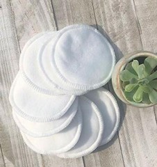 BeNat. 5pcs. Reusable Facial Rounds Pads. Zero-waste. Eco-Friendly (Diameter 8&Prime;)