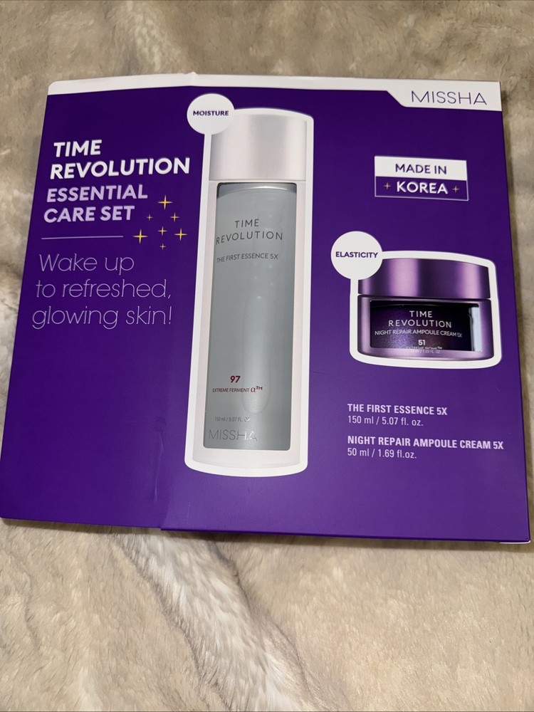 Missha Time Revolution 5X Essential Care Set 5.07 Oz Essence & 1.69 Oz Cream