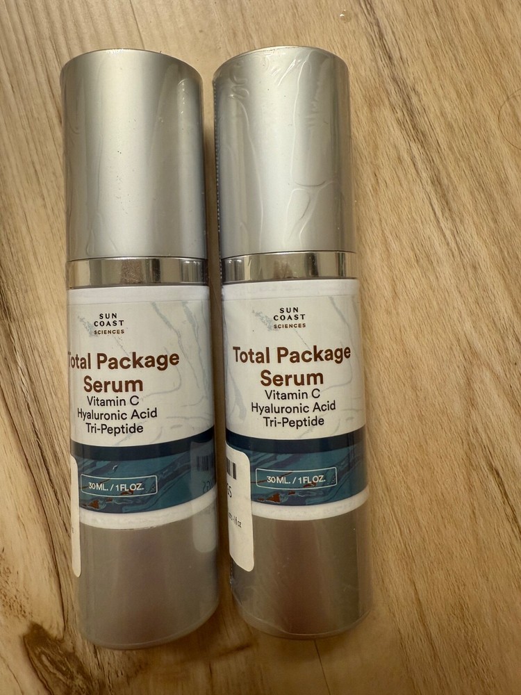 Sun Coast Sciences TOTAL PACKAGE SERUM 1oz Vitamin C Hyaluronic Acid 2unit