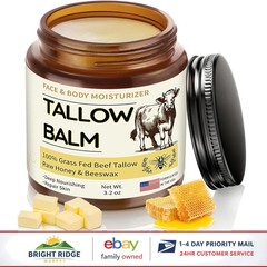 Moisturizing Tallow Balm for Face and Body, Enriched with Honey and Vitamins
