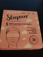 POPMASK Sleep Over 5 Self-Warming Steam Masks Rose Scented Unisex Exp 2024
