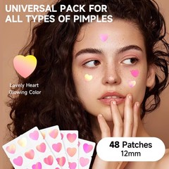 Dazzlook Cute Pink Heart Pimple Patch 0.21 Count (Pack of 48), Multicolored