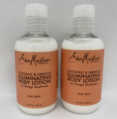 2 Shea Moisture Coconut & Hibiscus Illuminating Body Lotion for Dull Skin 3.2 oz