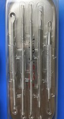 CVS Acne Tool Kit 5 Dual End Stainless Steel Extraction Tools With Case NIB
